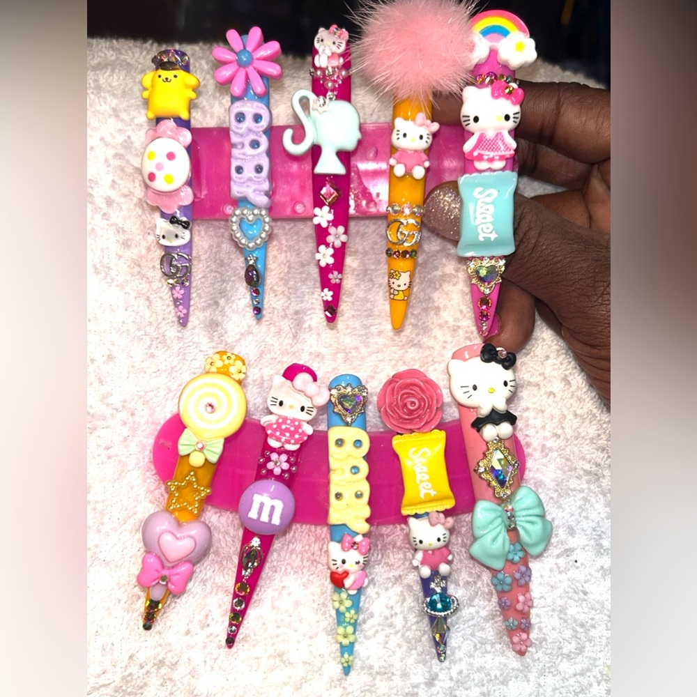 Hello Kitty Press On Kawaii Nails
